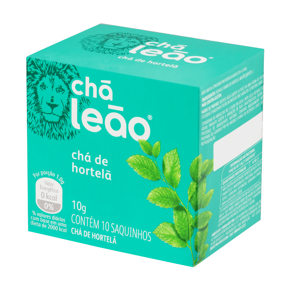 Chá Hortelã Chá Leão Caixa 10g 10 Unidades